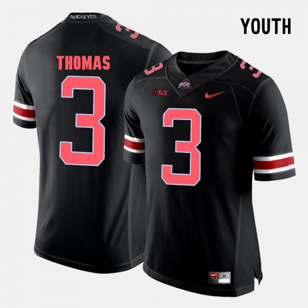 Ohio State Buckeyes Michael Thomas Youth #3 Black College Football Jersey 2404PCFM4